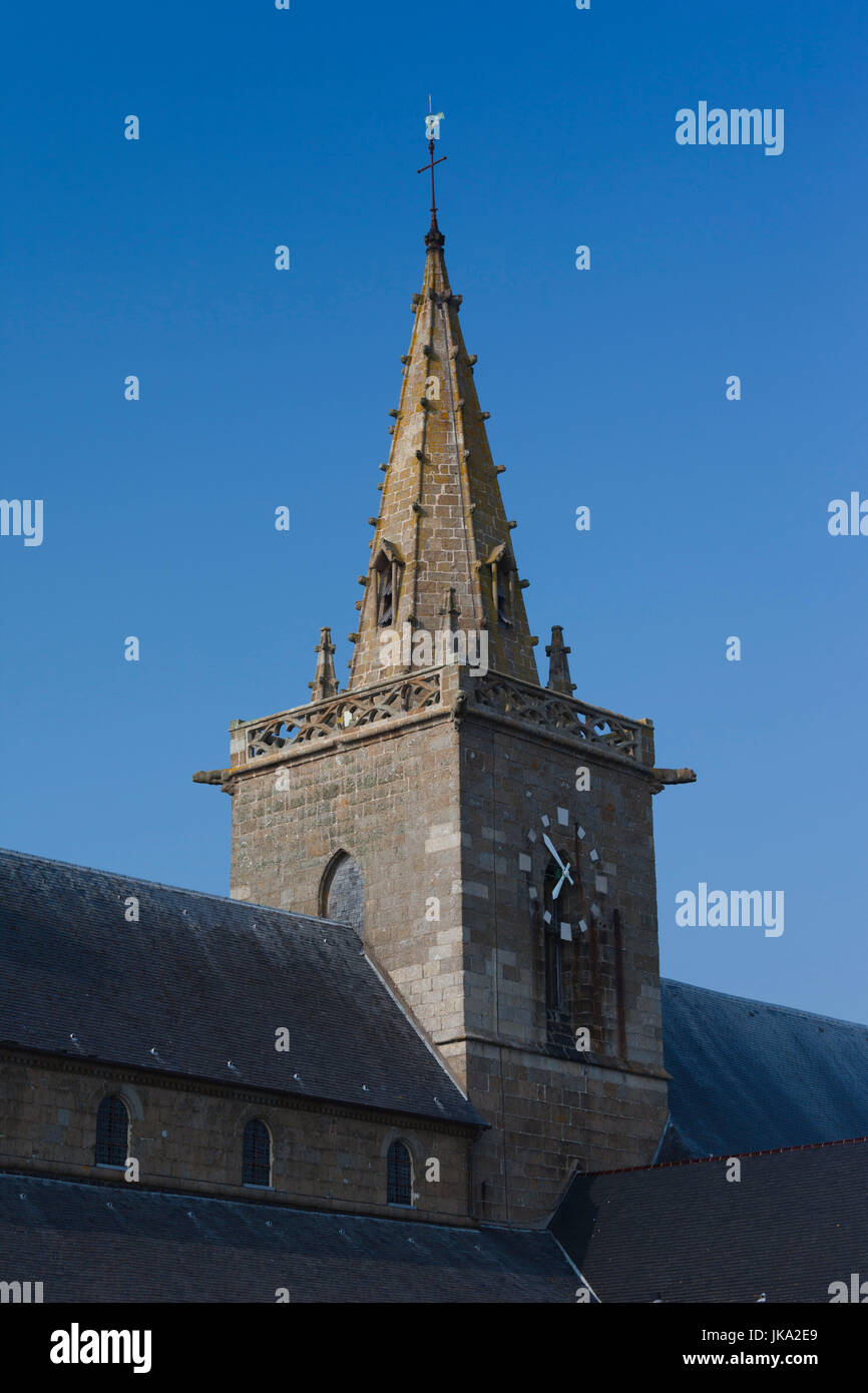 Francia, regione della Normandia, Manche Department, Granville Haut Ville, Città Alta, Eglise chiesa di Notre Dame Foto Stock