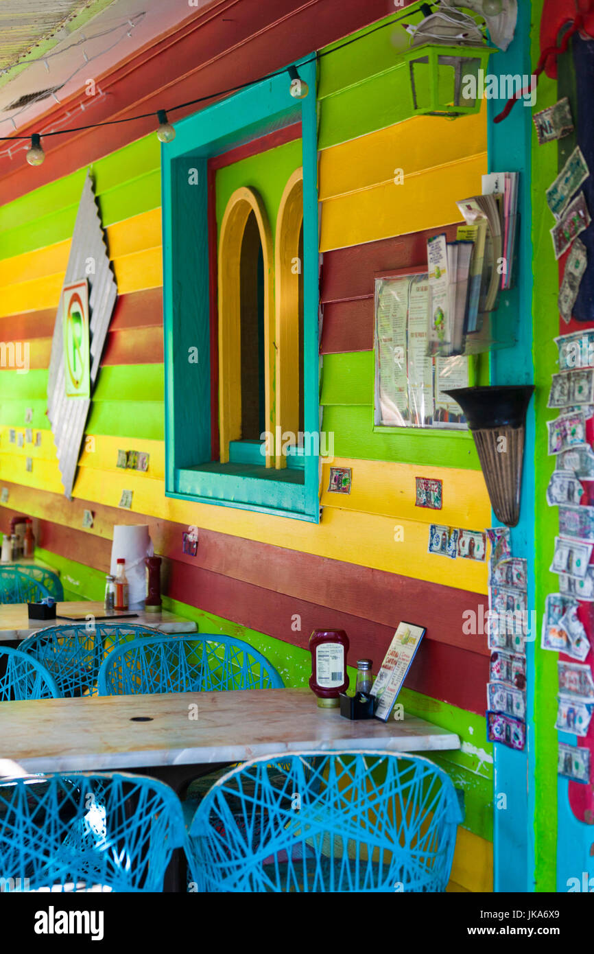 Stati Uniti d'America, Florida, costa del Golfo, Captiva Island, dettaglio di colorati cafe Foto Stock