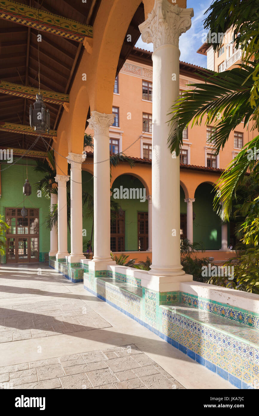 Stati Uniti d'America, Florida, Coral Gables, il Biltmore Hotel courtyard Foto Stock