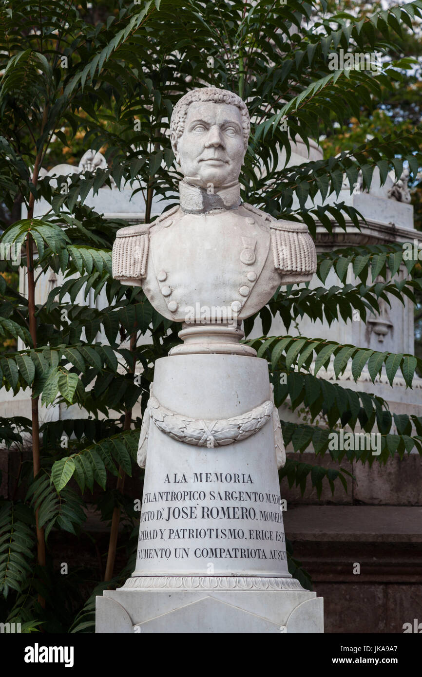 Il Cile, Santiago, Cementerio cimitero generale, militare tomba monumento Foto Stock