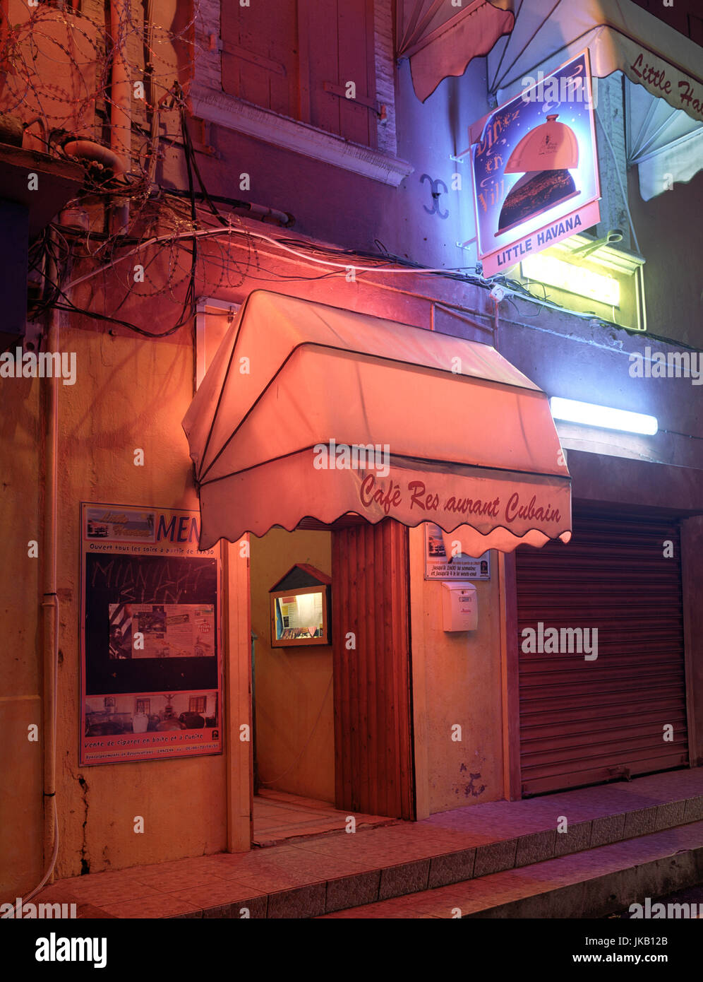 Esterno della Havana Cafe. Trois-Îlets, Martinica Foto Stock