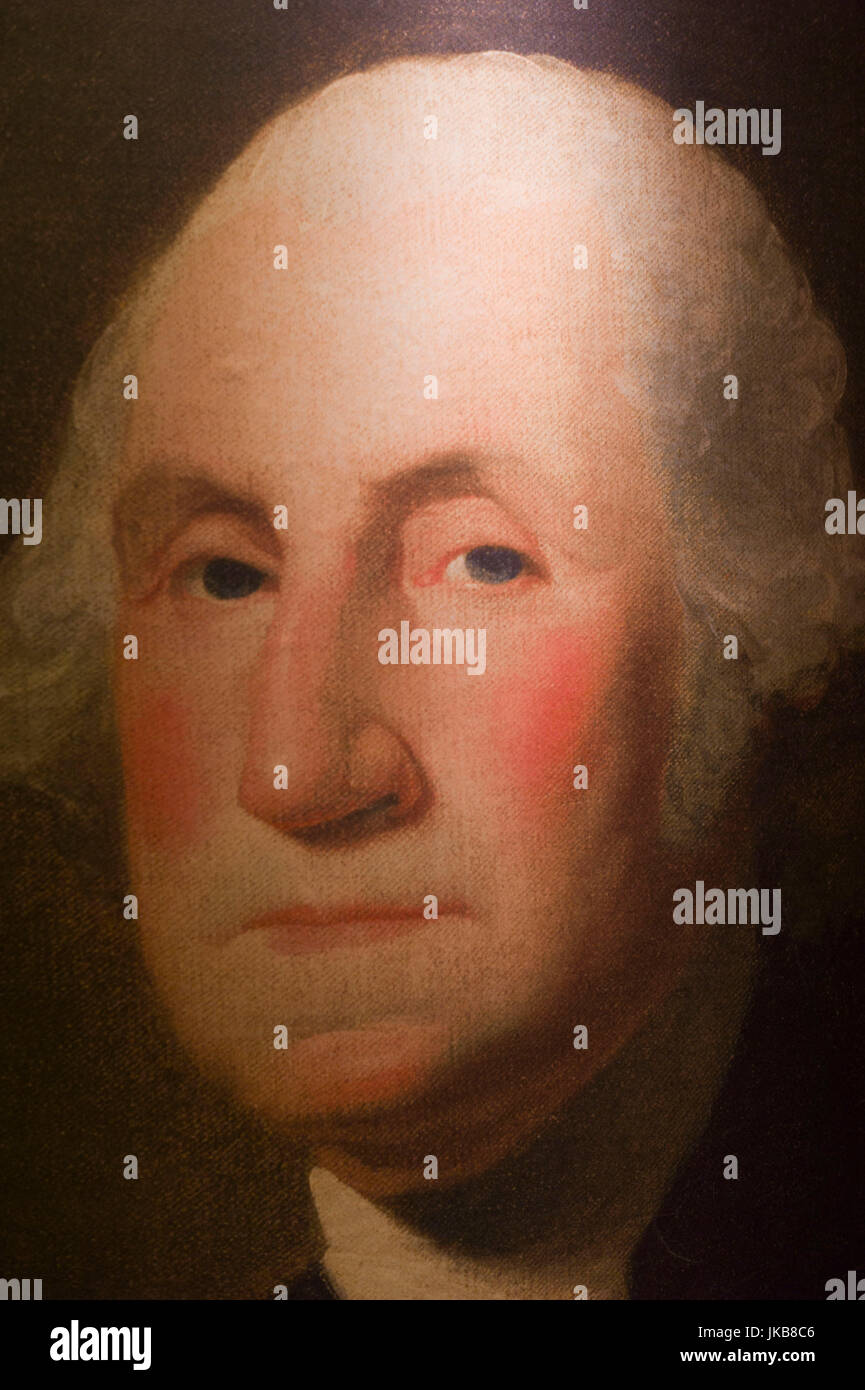 Stati Uniti d'America, Virginia, Alessandria, Mount Vernon Museum, ritratto di George Washington Foto Stock