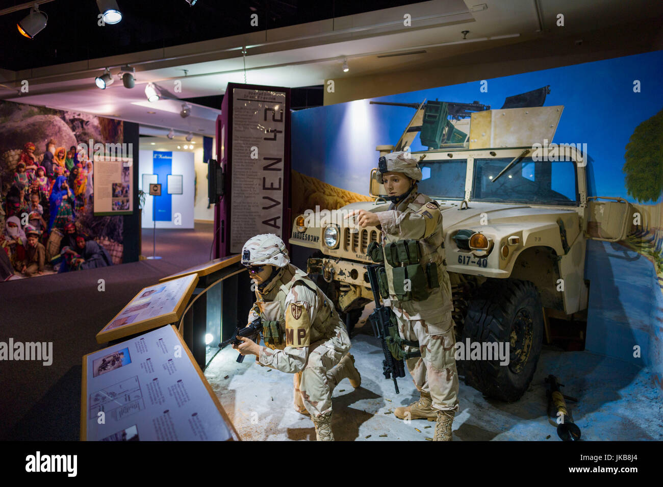 Stati Uniti d'America, Virginia, Fort Lee, Esercito Museo della donna a Fort Lee, medio oriente guerra diorama con donne soldato Foto Stock