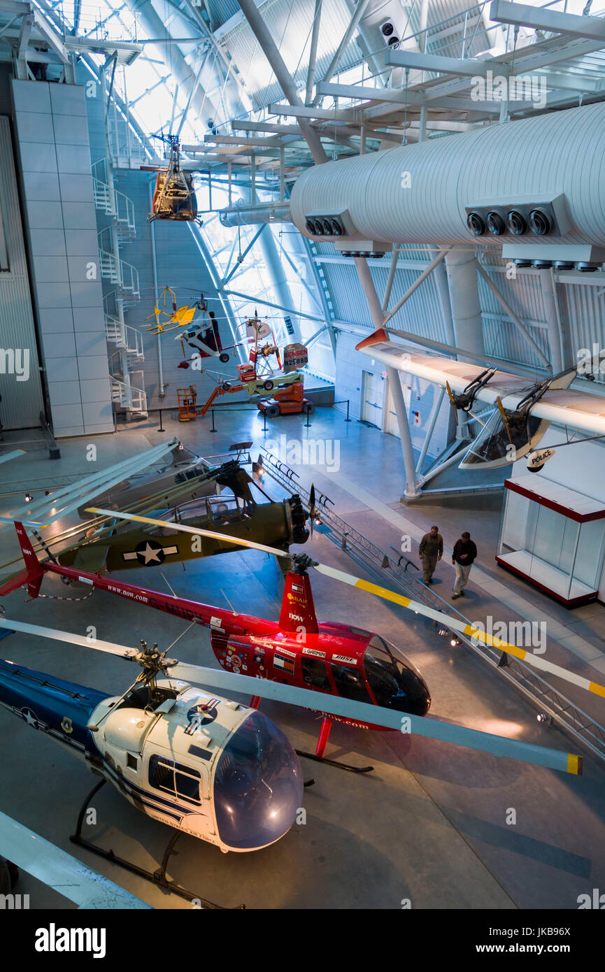 Stati Uniti d'America, Virginia, Herdon, Museo Nazionale dell'aria e dello spazio, Steven F. Udvar-Hazy Center, air museum, elicotteri Foto Stock