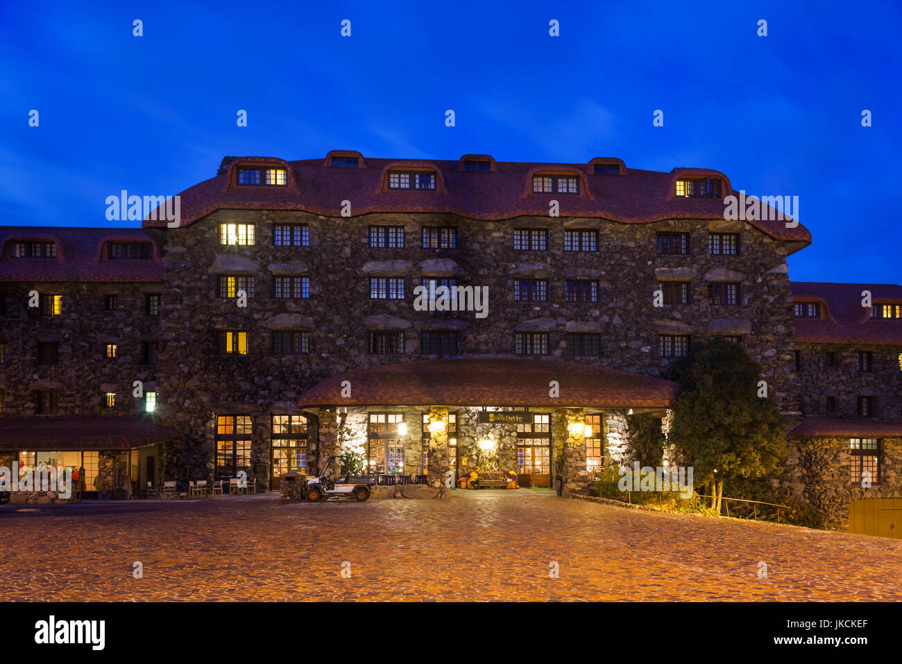 Stati Uniti d'America, North Carolina, Asheville, il Grove Park Inn, alba Foto Stock