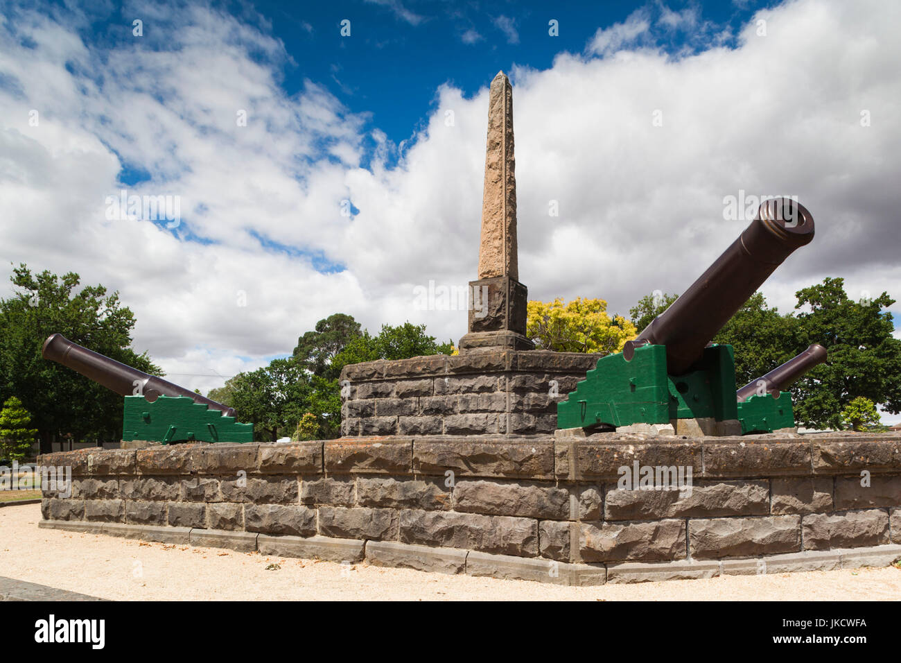 Australia, Victoria, VIC, Ballarat, Eureka Stockade Memorial, sito della ribellione di Eureka Foto Stock