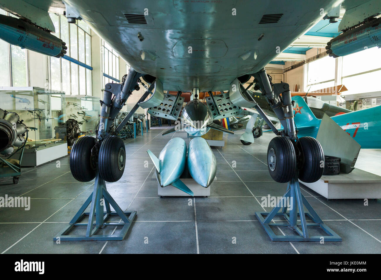 La Romania, Bucarest, National Military Museum, rumeno-costruito, Guerra Fredda-ser, IAR-93 avvoltoio, attacco a terra di aeromobili Foto Stock
