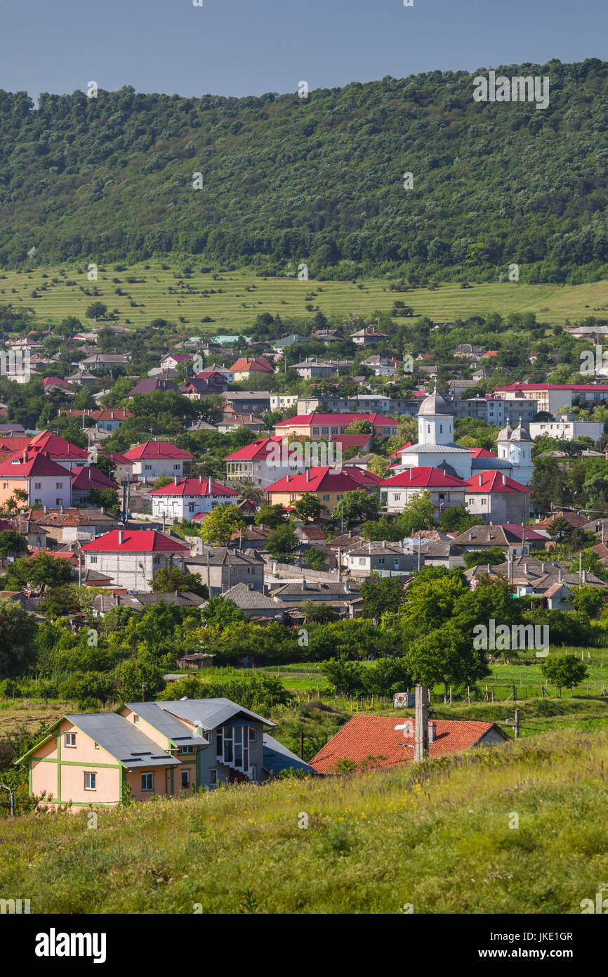 La Romania, Danubio Delta, Babadag, elevati vista città Foto Stock