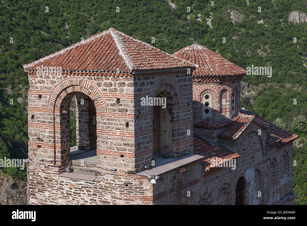 La Bulgaria, montagne meridionali, Asenovgrad, Asenovgrad Fortezza, esterna Foto Stock