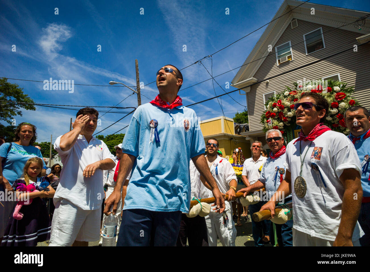 Stati Uniti d'America, Massachusetts, Cape Ann, Gloucester, San Pietro Fiesta, Festival per onorare il santo patrono dei pescatori, America's più antico Porto Marittimo Foto Stock