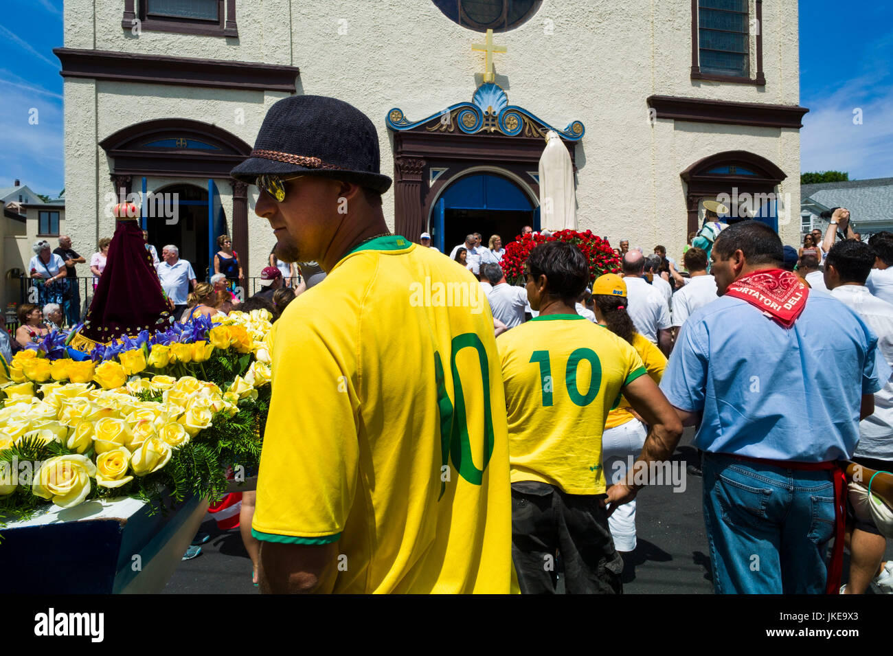 Stati Uniti d'America, Massachusetts, Cape Ann, Gloucester, San Pietro Fiesta, Festival per onorare il santo patrono dei pescatori, America's più antico Porto Marittimo Foto Stock
