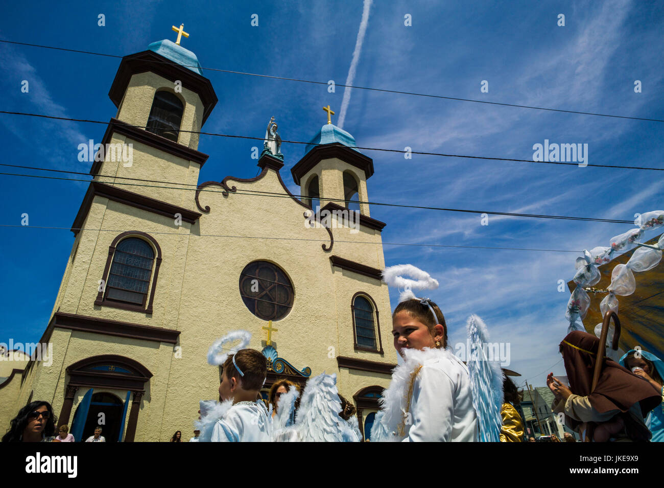 Stati Uniti d'America, Massachusetts, Cape Ann, Gloucester, San Pietro Fiesta, Festival per onorare il santo patrono dei pescatori, America's più antico Porto Marittimo Foto Stock