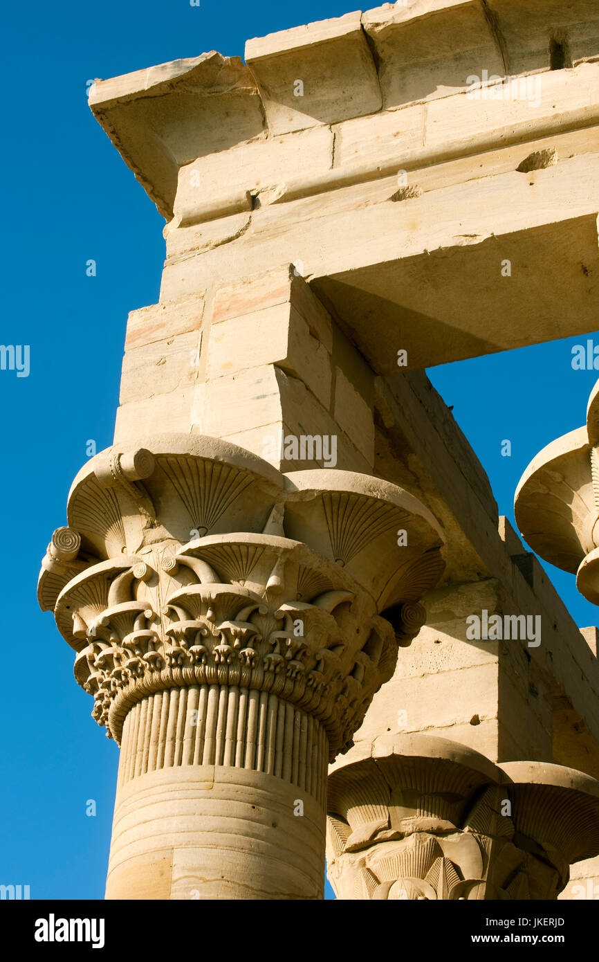 Ägypten, Assuan, Tempel von Philae auf der Insel Agilkia, Trajan-Kiosk, wahrscheinlich Anfang des zweiten Jahrhunderts unter dem römischen Kaiser Traj Foto Stock