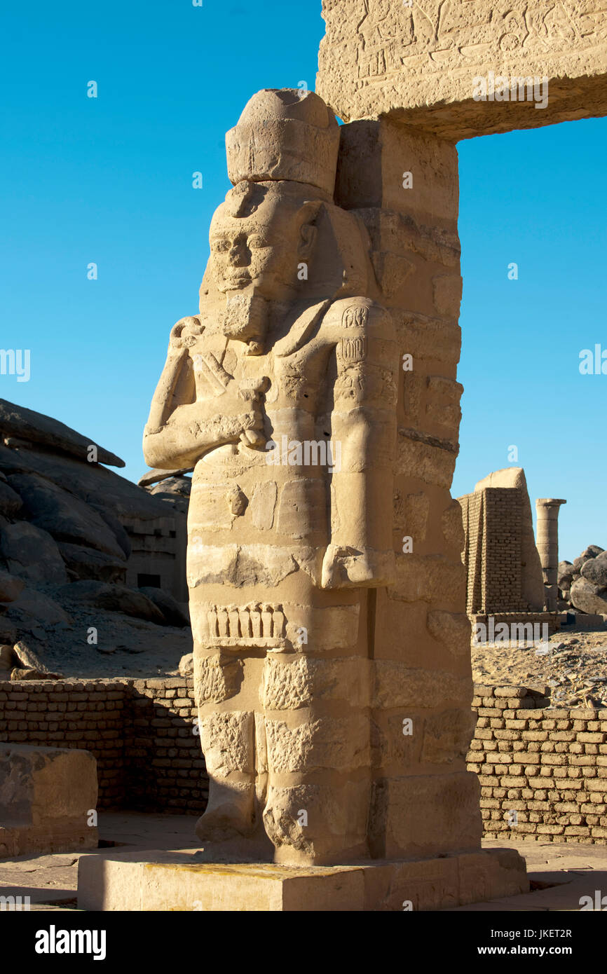 Egitto, Assuan, Mandulis-Tempel auf der Kalabsha-Insel nahe beim Assuan-Damm Nasser-Stausee im Foto Stock