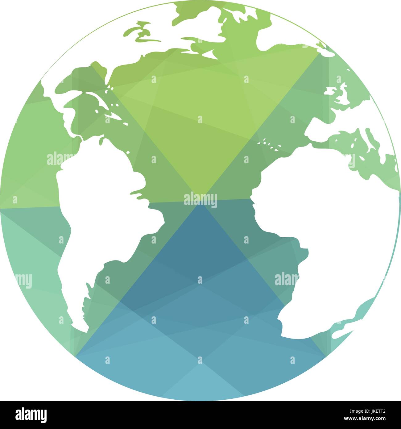 Terra colorata icona a forma di globo, mappa Mondo Illustrazione Vettoriale