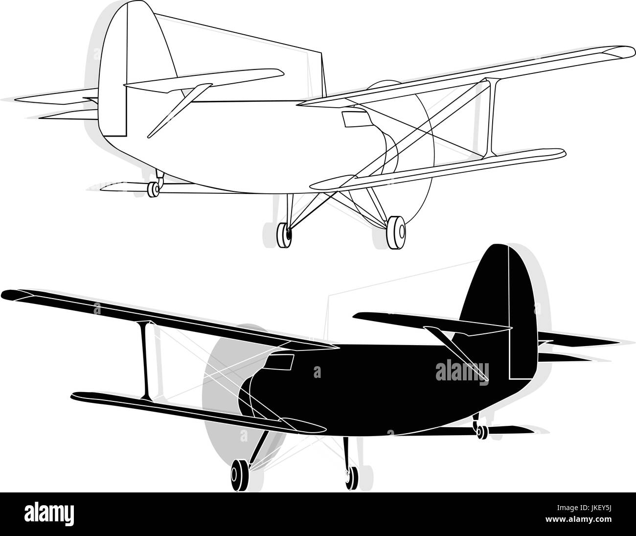 Un piano bi isolato su sky. Bella illustrazione. Illustrazione Vettoriale