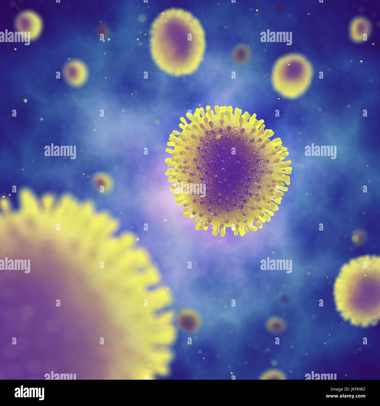 Influenza anche noto come l'influenza è una malattia virale altamente contagiosa causata da virus influenzali , malattia virale altamente contagiosa Foto Stock