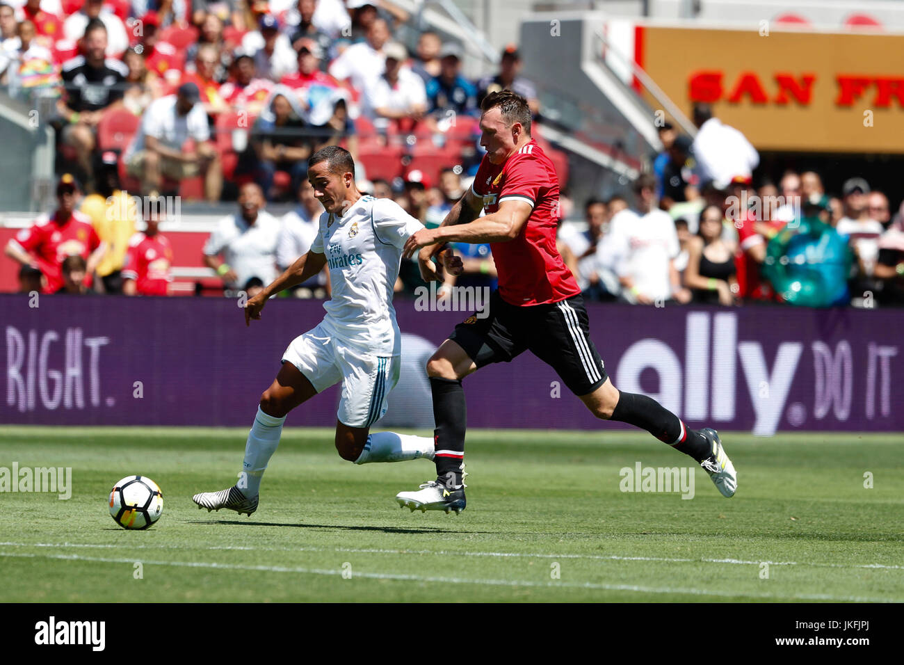 Santa Clara, Stati Uniti d'America. 23 Luglio, 2017. Lucas Vaazquez Iglesias (17) del Real Madrid in player. INTERNATIONAL Champions Cup tra Real Madrid vs manchester united match amichevole a Levi's Stadium di Santa Clara, California, USA, luglio 23, 2017 . Credito: Gtres Información más Comuniación on line,S.L./Alamy Live News Foto Stock