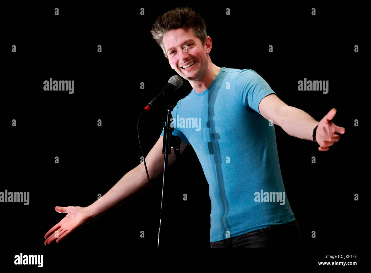 Stuart Goldsmith, comico, Joker Comedy Club, Southend, Essex © Clarissa Debenham / Alamy Foto Stock