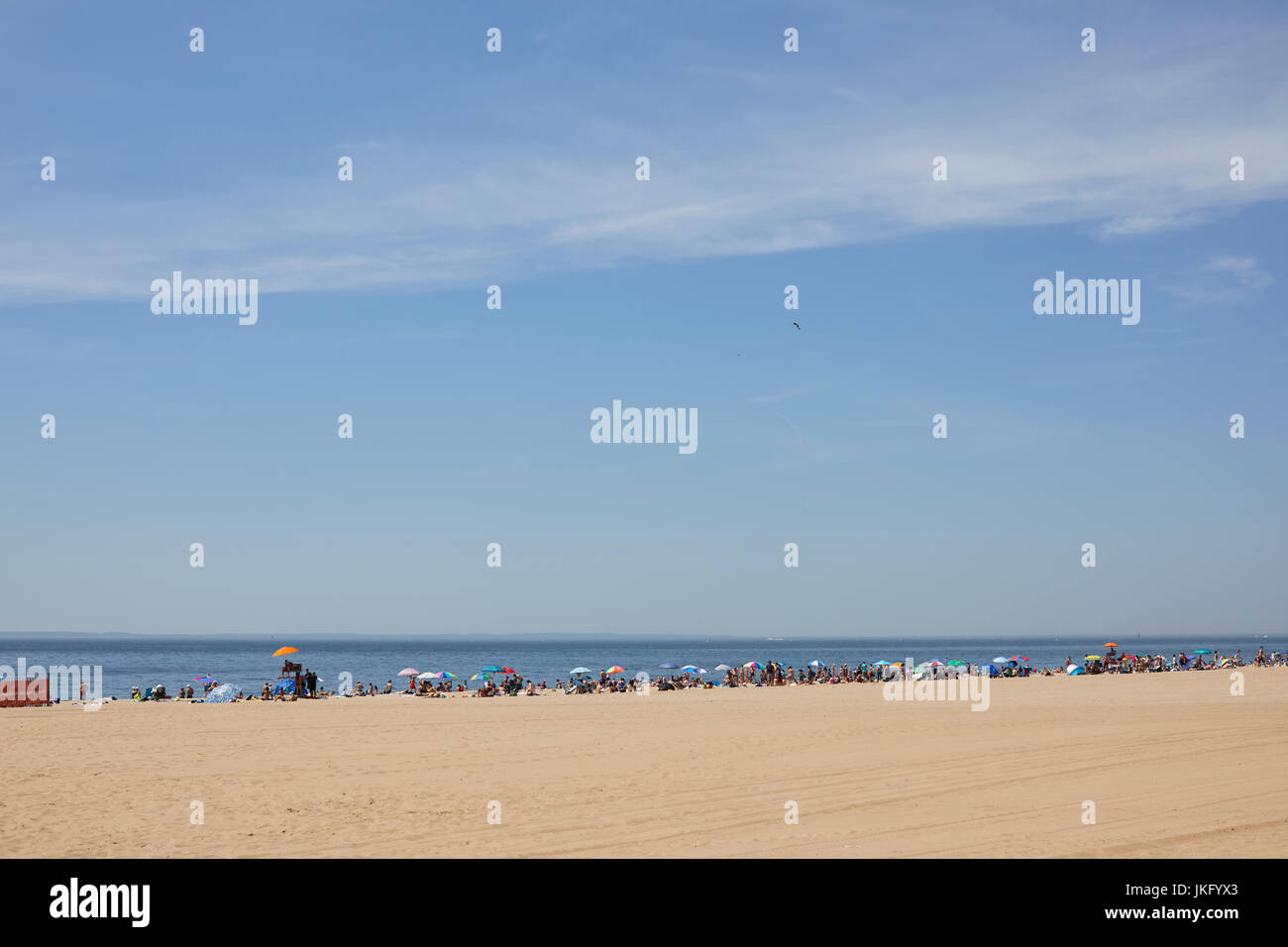 La città di New York, Manhattan Stati Uniti, Spiaggia di Brighton oceanside in Brooklyn Foto Stock
