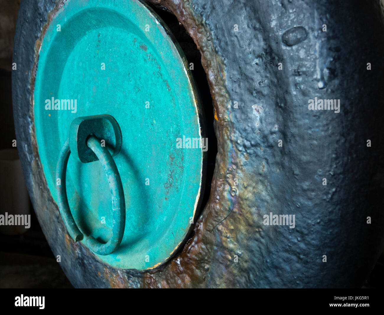 Weathered Muzzel Cannon Foto Stock