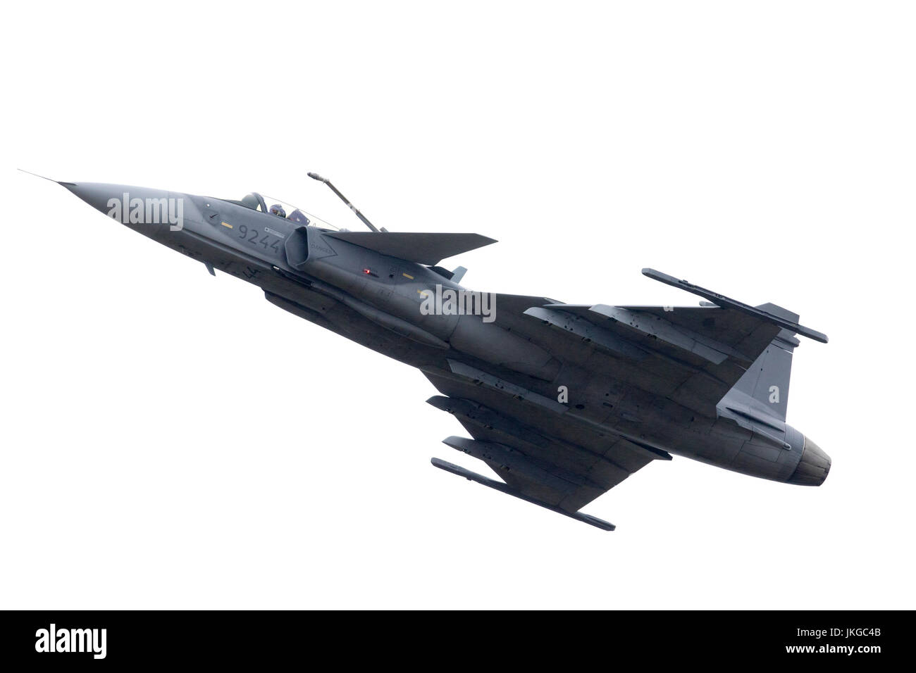 Czech Air Force Saab JAS 39C Gripen 9244 luce motore singolo multirole fighter aircraft da Saab a Royal International Air Tattoo RIAT 2017 Foto Stock