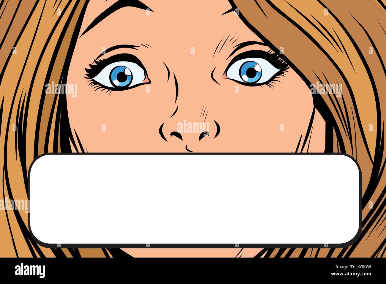 Close-up occhio femmina copia spazio banner Illustrazione Vettoriale