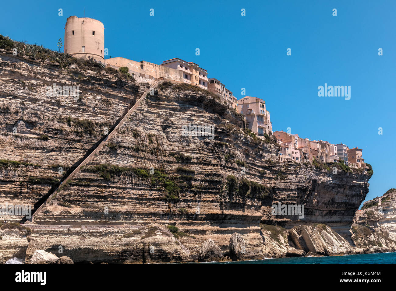 Ville Haute, Bonifacio, Corsica, Francia Foto Stock