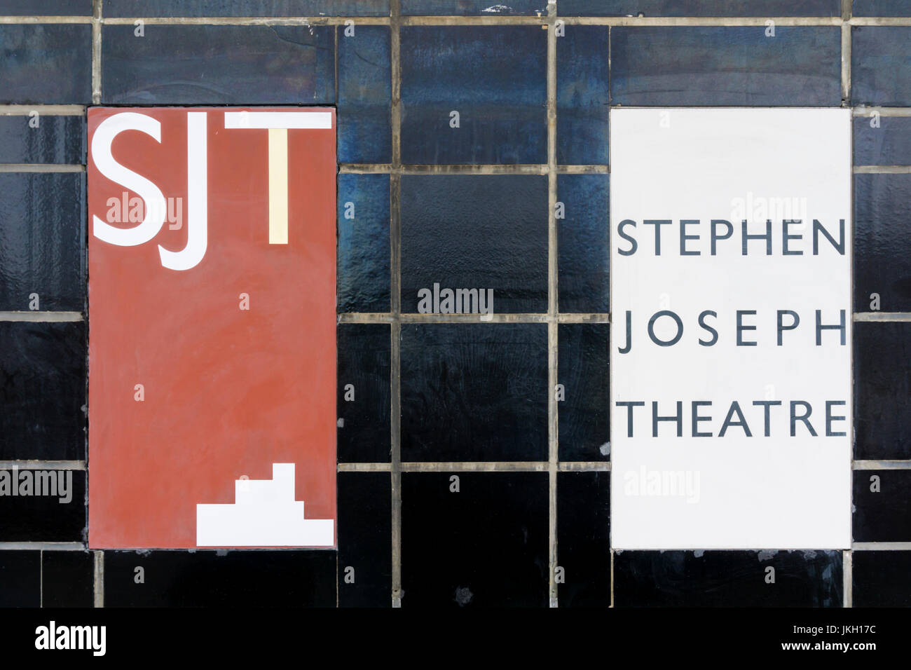 Segno per Stephen Joseph Theatre in Scarborough Foto Stock