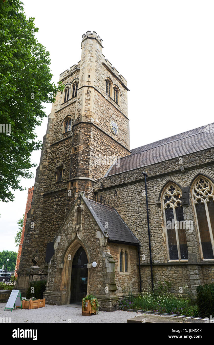 Il Museo del giardino fondata da Rosemary Nicholson nel 1977 nella chiesa abbandonata di St Marys, Lambeth Palace Road, London, Regno Unito Foto Stock