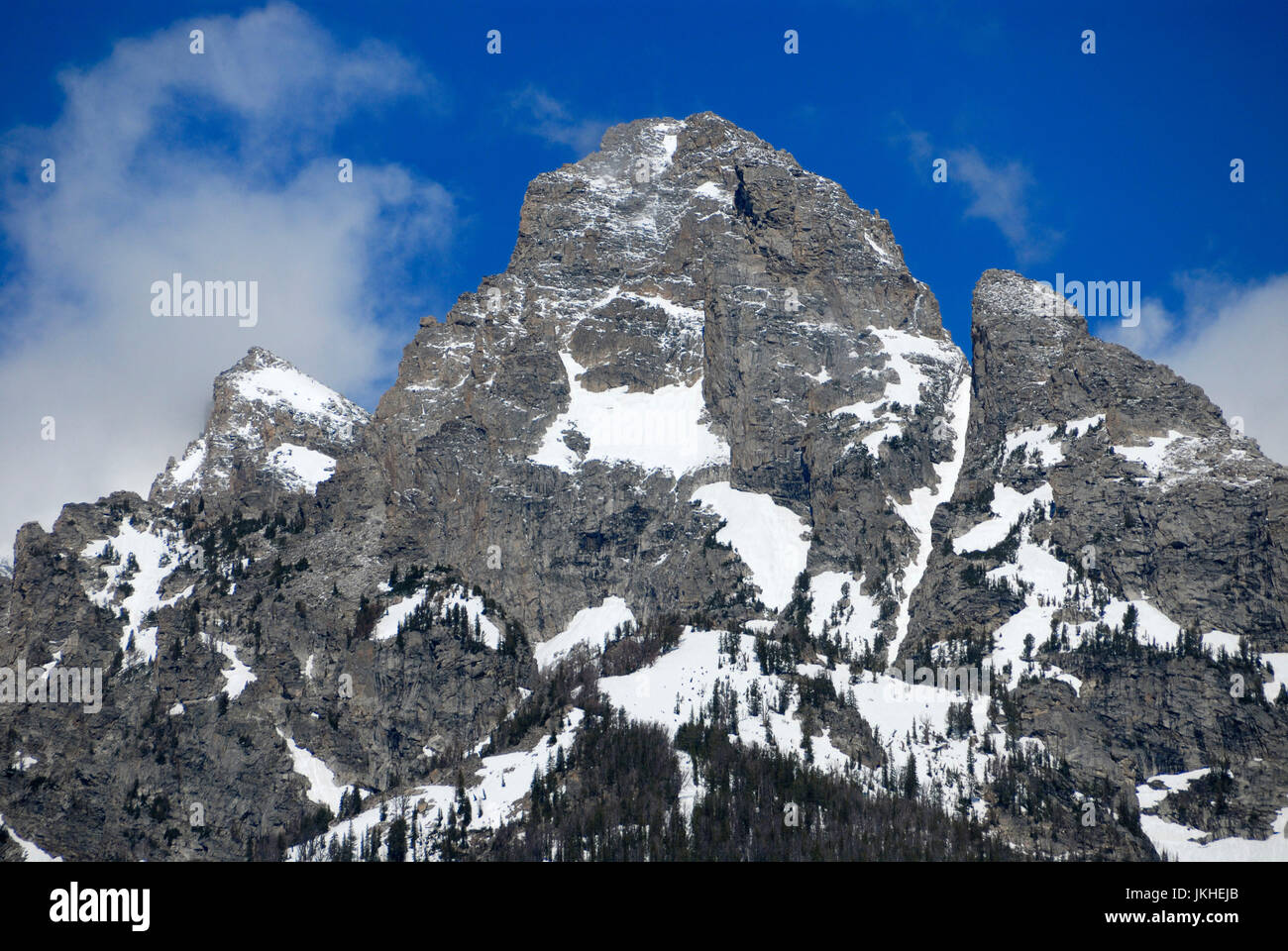 Montare Owen, Grand Teton e Nez Perce in giugno Foto Stock