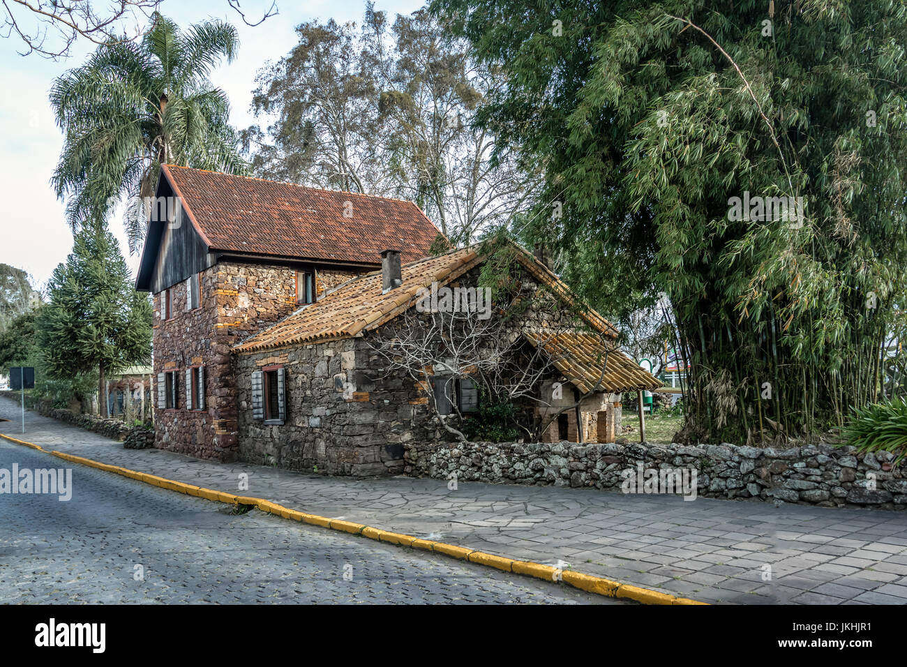 Casa de Pedra Museum - XIX secolo Casa di pietra - Caxias do Sul, Rio Grande do Sul Foto Stock