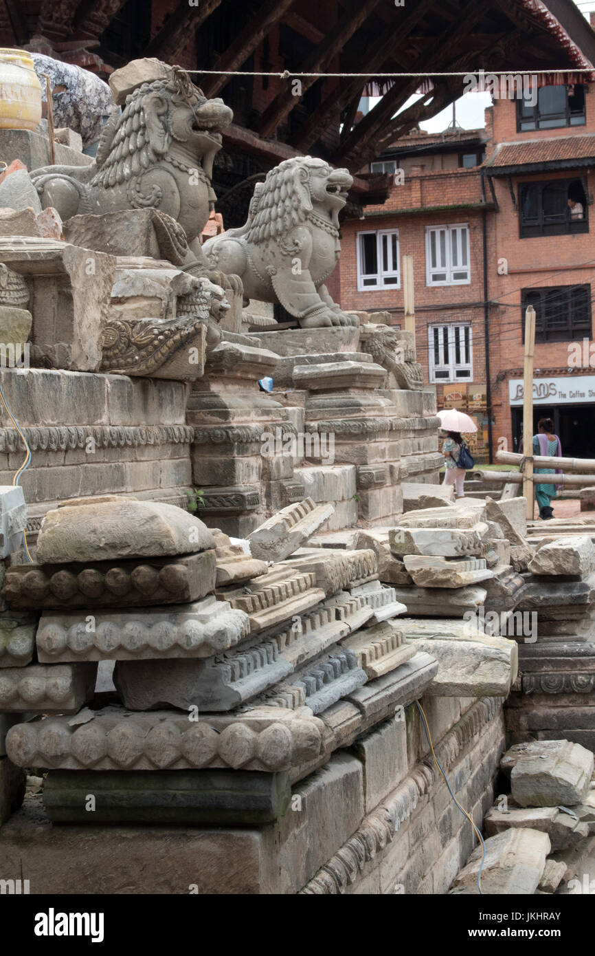 Le rovine della Vatsala Durga Temple o Vatsala Devi Tempio Bhaktapur Kathmandu in Nepal Foto Stock