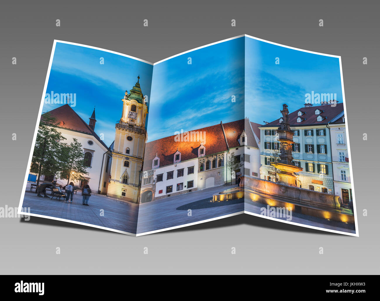 Il municipio della città vecchia è uno dei più antichi edifici di Bratislava costruita di pietra. Si trova presso la piazza principale della città vecchia, Slovacchia, Europa Foto Stock