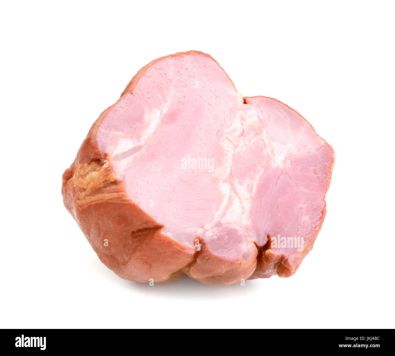 Prosciutto di carne isolati su sfondo bianco Foto Stock