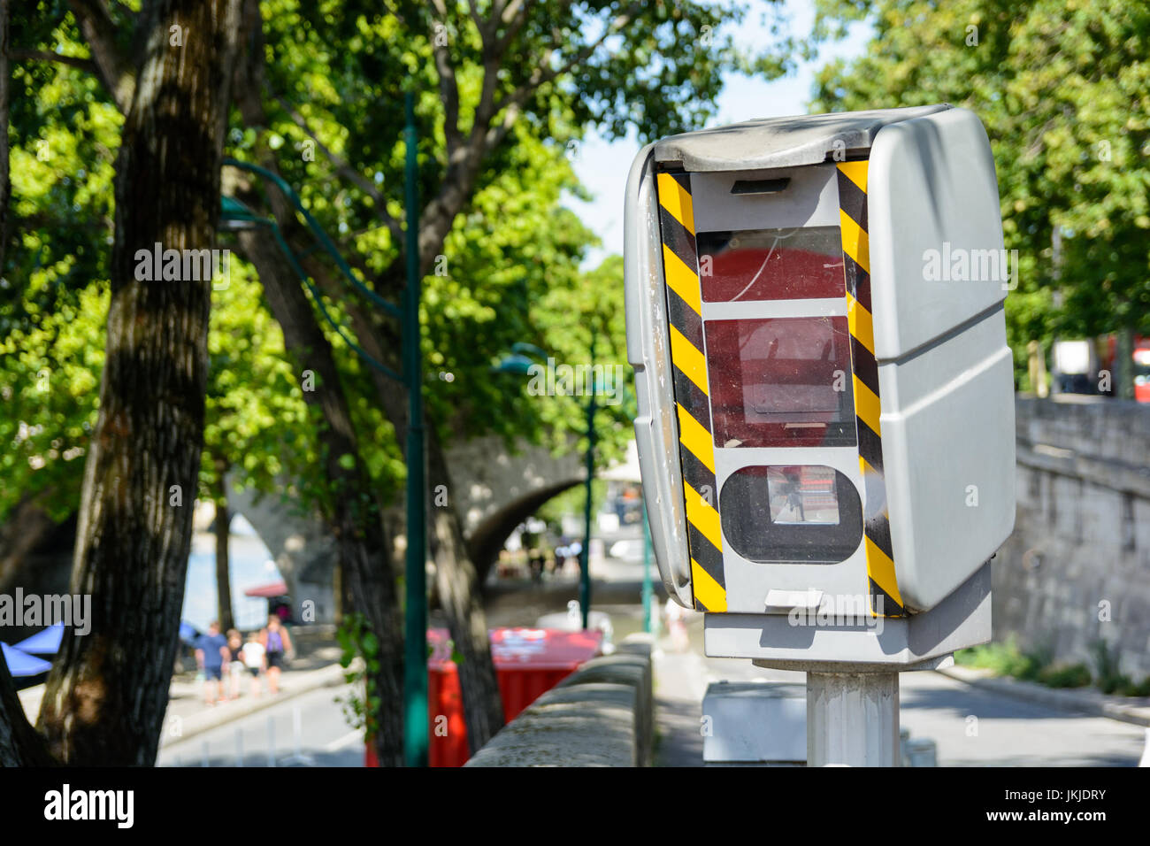 Traffico francese l'applicazione fotocamera per le strade di Parigi. Foto Stock