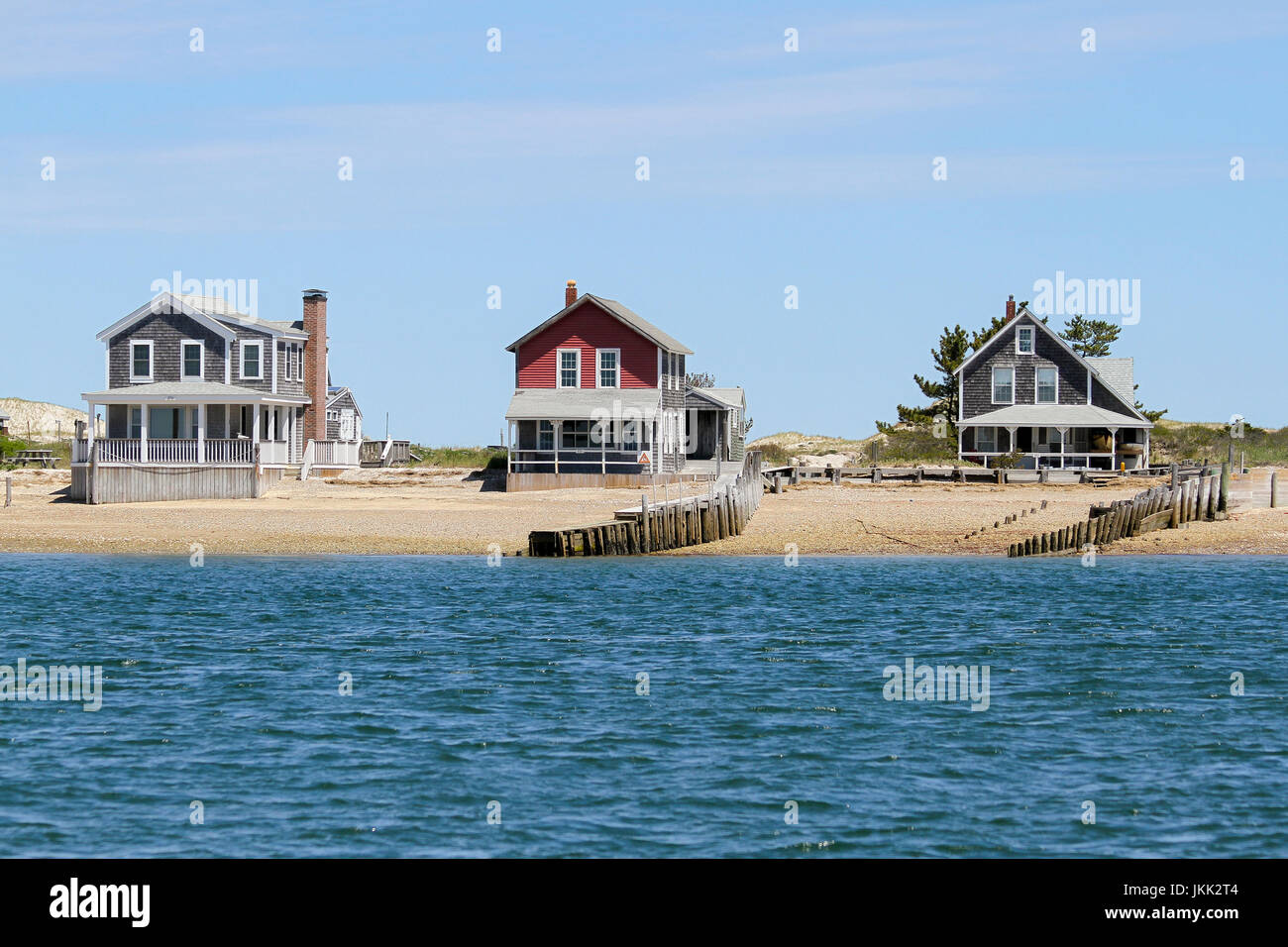 Sabbia Colonia collo cottages, Cape Cod, Massachusetts, Stati Uniti, Nord America. Foto Stock