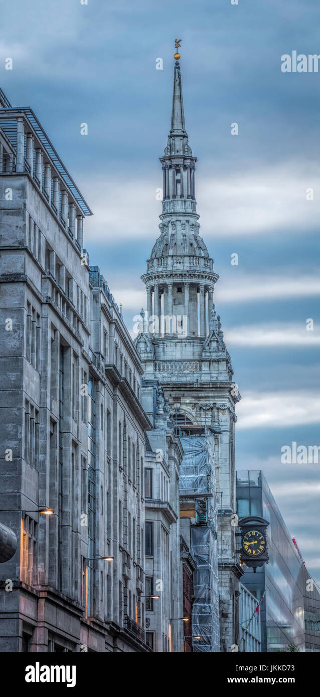 St Mary-le Bow chiesa in Cheapside London Foto Stock