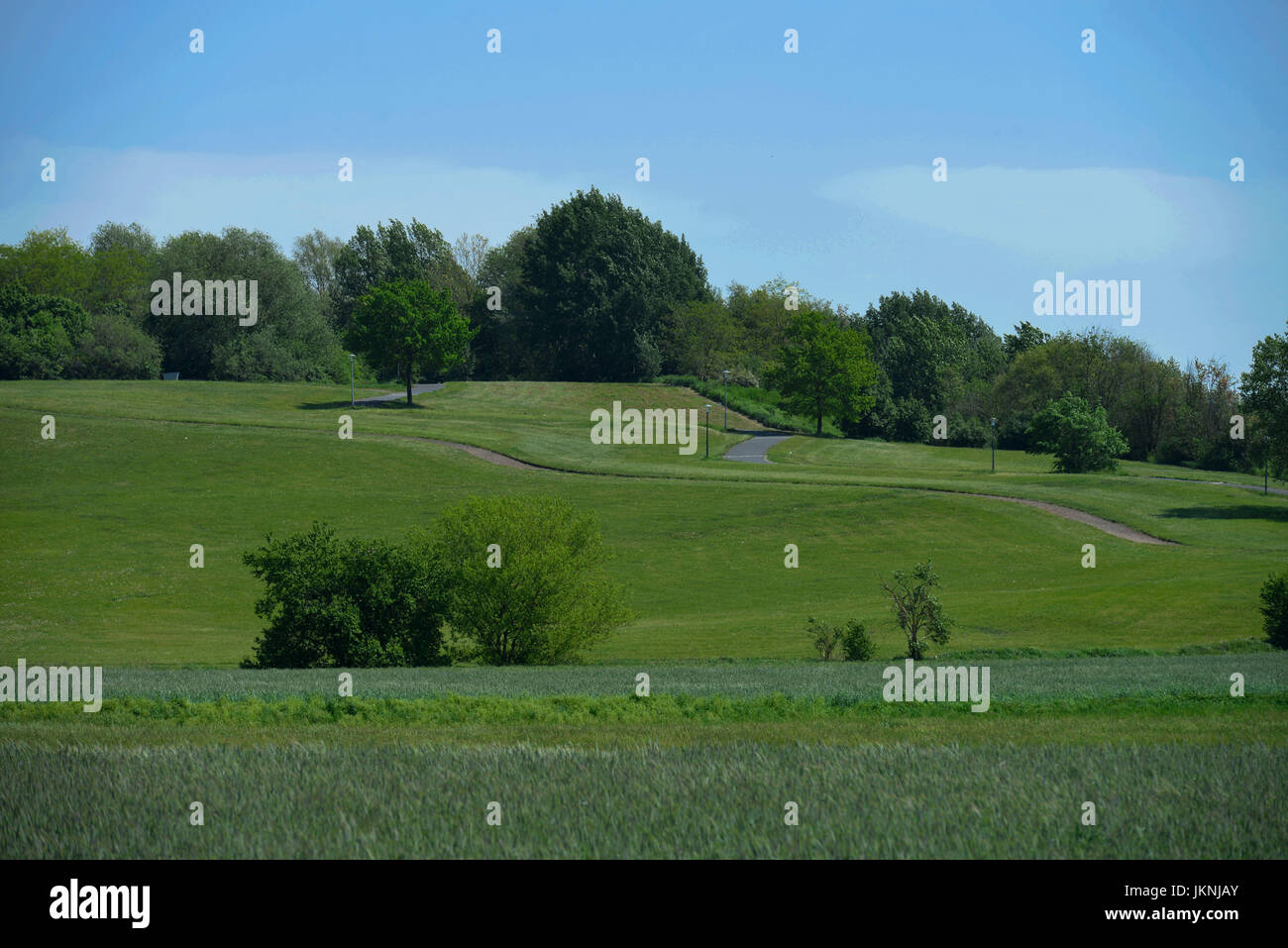 Leisure Park e il parco ricreativo, Luebars, villaggio Reinicken, Berlino, Germania, Freizeit- und Erholungspark, Reinickendorf, Deutschland Foto Stock