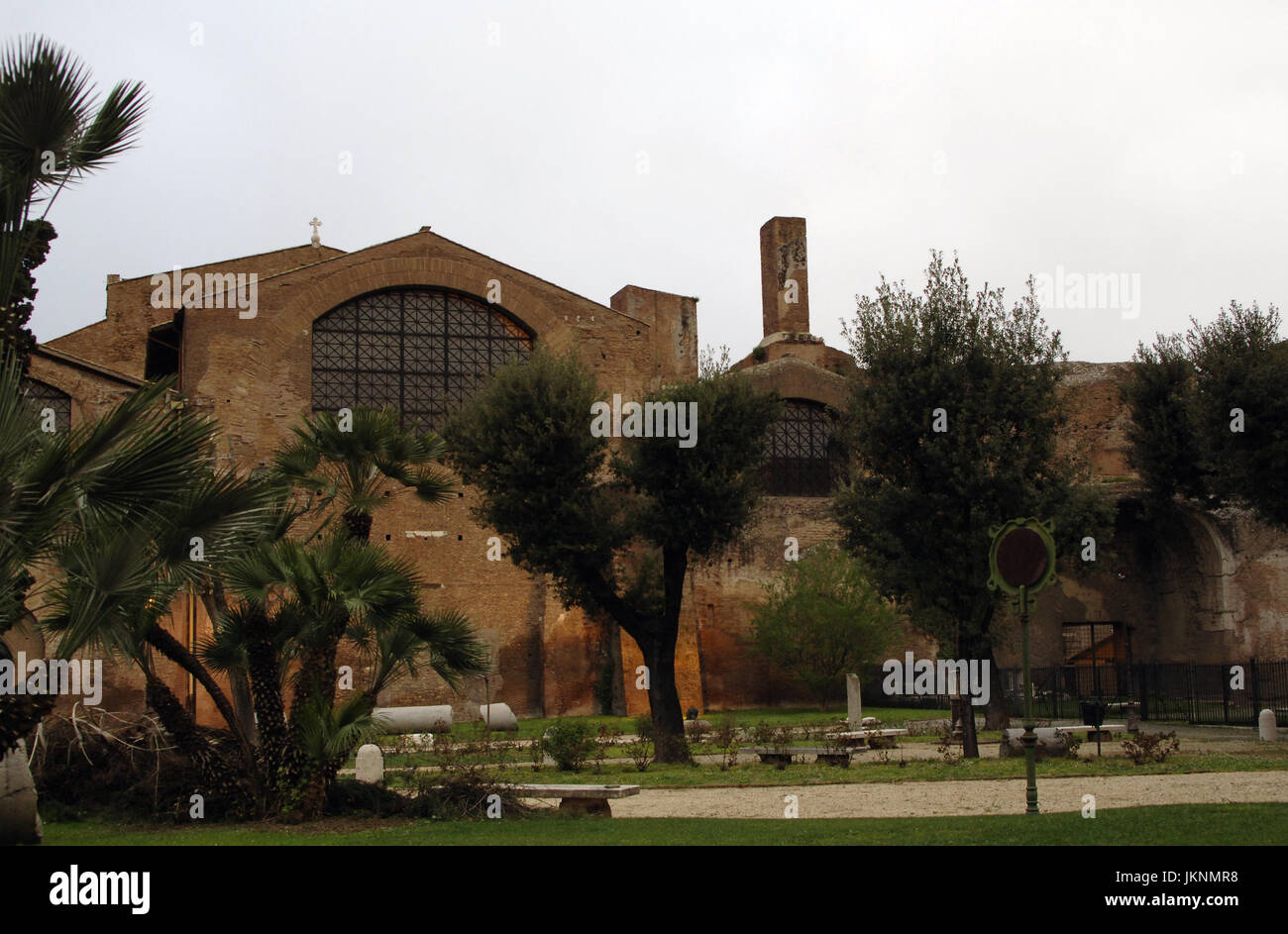 L'Italia. Roma. Terme di Diocleziano. Costruito da 298-306. Esterno. Museo Nazionale Romano. L'Italia. Foto Stock