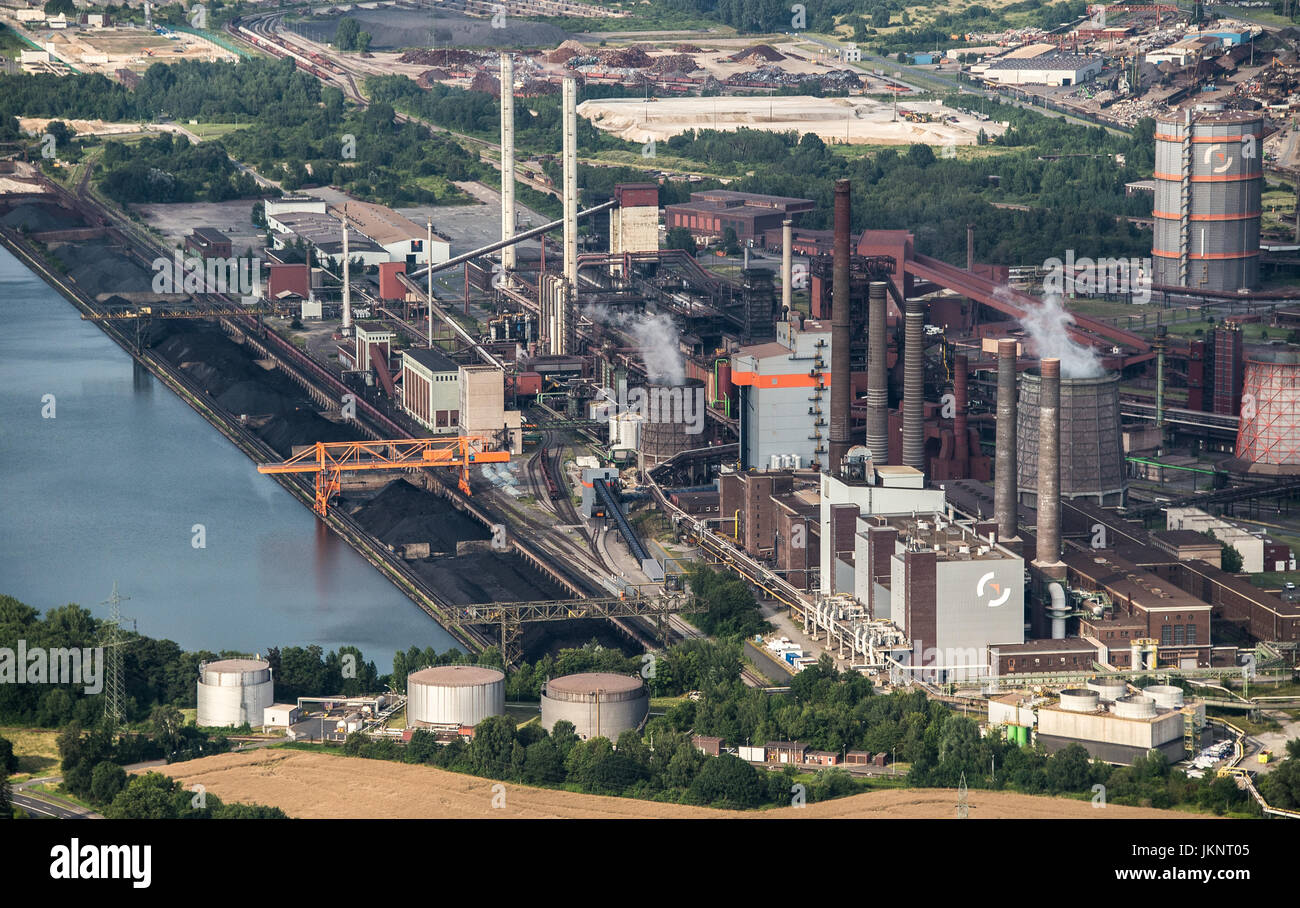 I locali di Salzgitter AG a Salzgitter AG, Germania, 19 luglio 2017. (Vista aerea scattata con un velivolo ultraleggero) Foto: Sila Stein/dpa Foto Stock