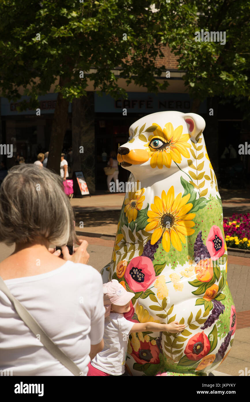 Il grande Sleuth Birmingham Flower Bear Solihull Estate 2017 Foto Stock