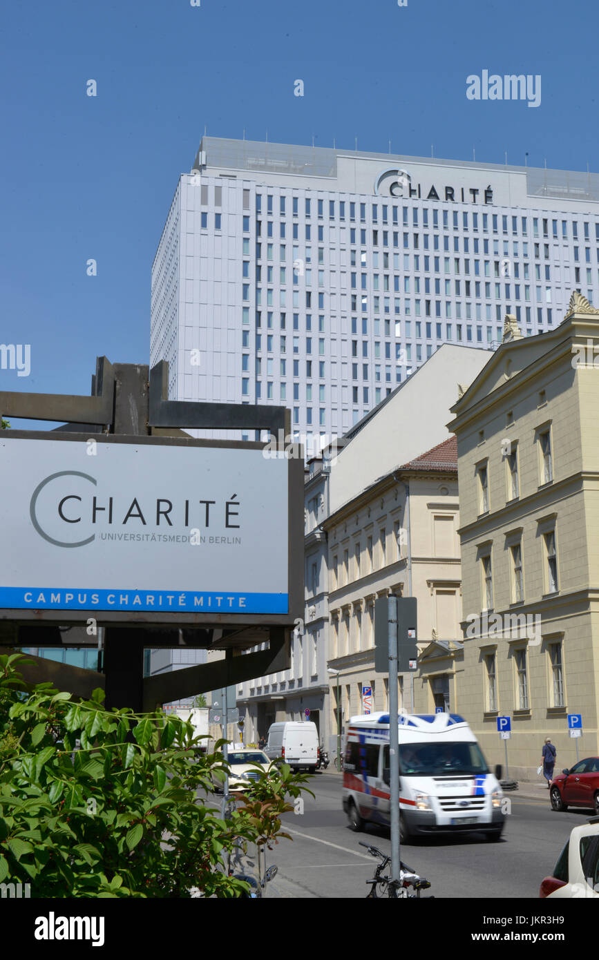 Charite, letto alto, Luisenstrasse, medio, Berlino, Germania, Bettenhochhaus, Mitte, Deutschland Foto Stock