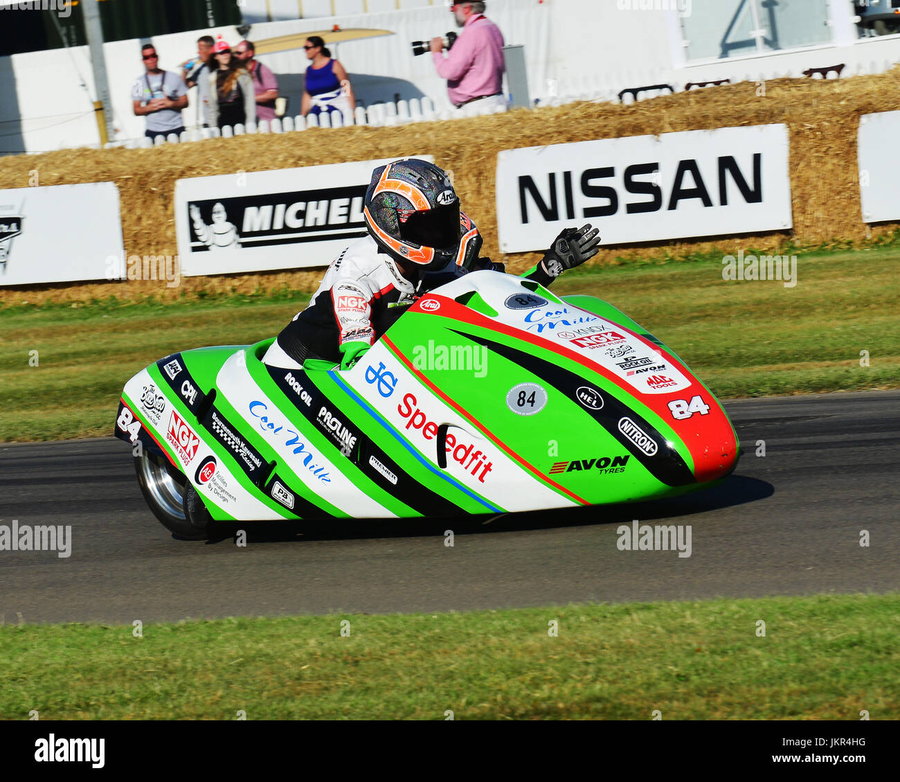 Maria Costello, Kirsty Hauxwell, LCR-Kawasaki F2, Goodwood Festival di velocità, 2017, Picchi di prestazioni, Motorsports Game Changer, automobili, auto Foto Stock