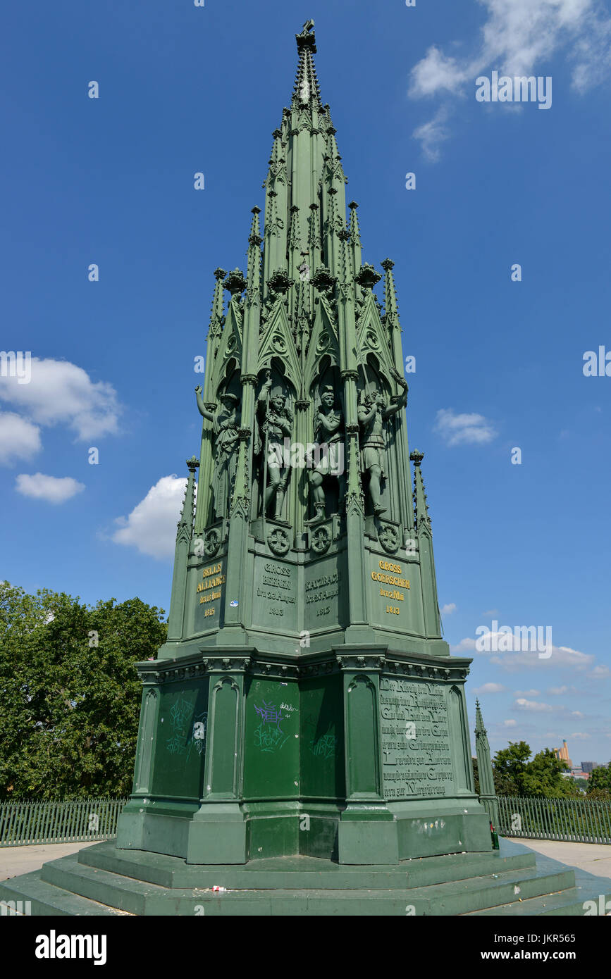 Monumento nazionale per le guerre di liberazione, Viktoria park, Krizevac, Berlino, Germania, Nationaldenkmal für die Befreiungskriege, Viktoriapark Foto Stock