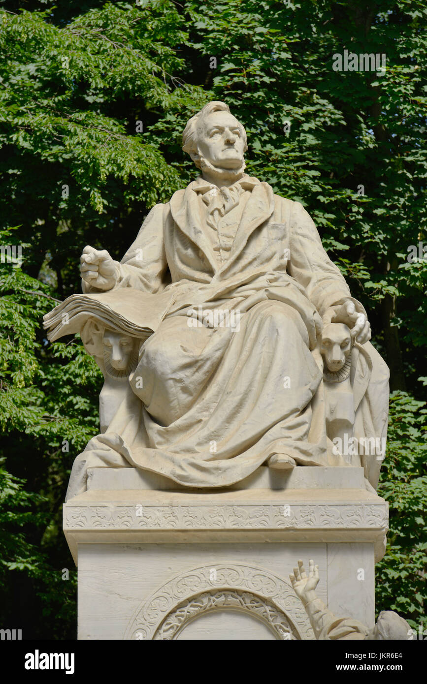 Wagner's Monument, grande zoo, zoo, medio, Berlino, Germania, Wagnerdenkmal, Grosser Tiergarten, il Tiergarten, Mitte, Deutschland Foto Stock