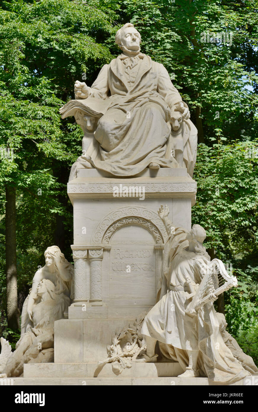 Wagner's Monument, grande zoo, zoo, medio, Berlino, Germania, Wagnerdenkmal, Grosser Tiergarten, il Tiergarten, Mitte, Deutschland Foto Stock