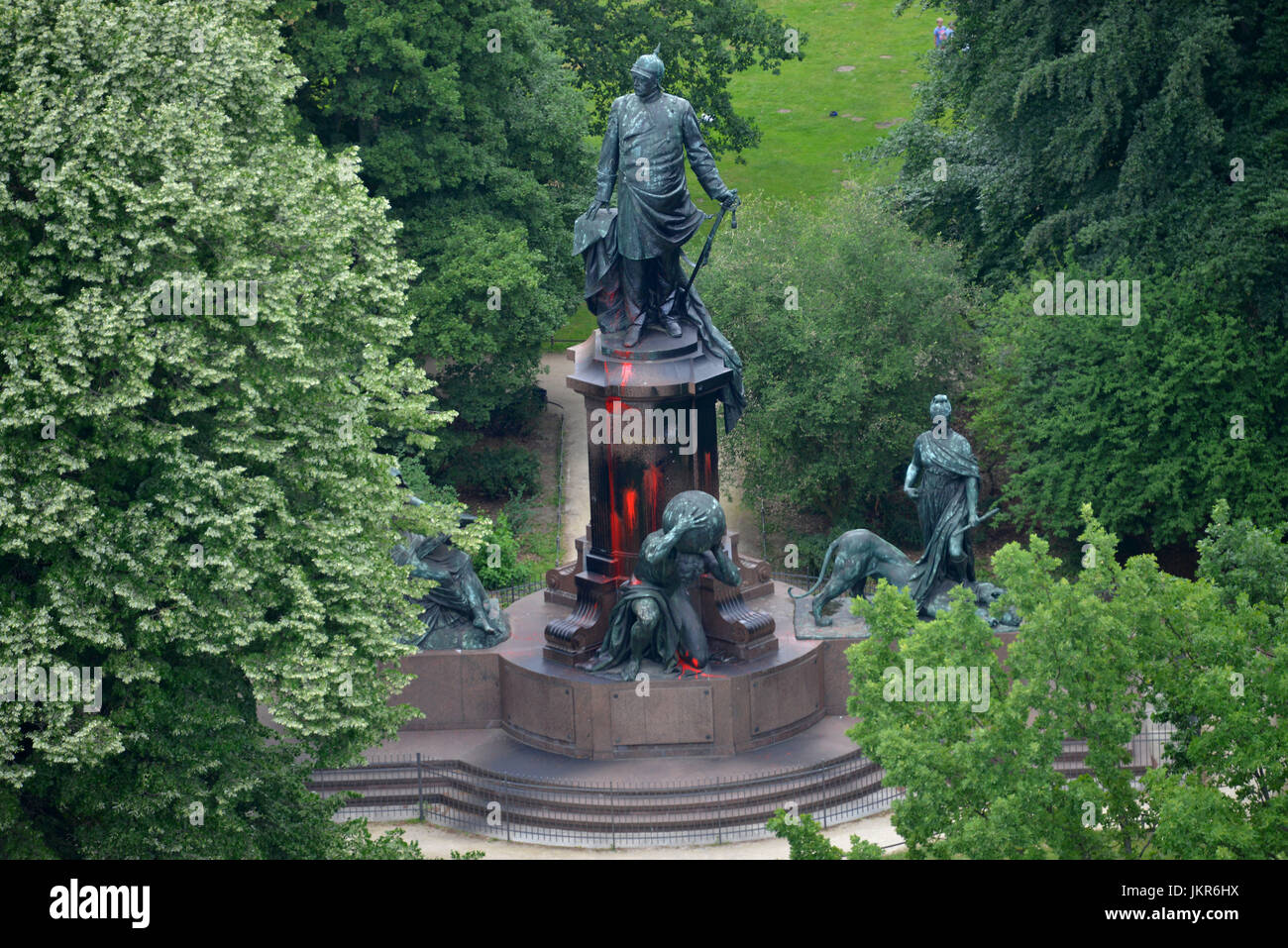 Bismarck il monumento, la grande stella, zoo, medio, Berlino, Germania, Bismarck-Denkmal, Grosser Stern, il Tiergarten, Mitte, Deutschland Foto Stock