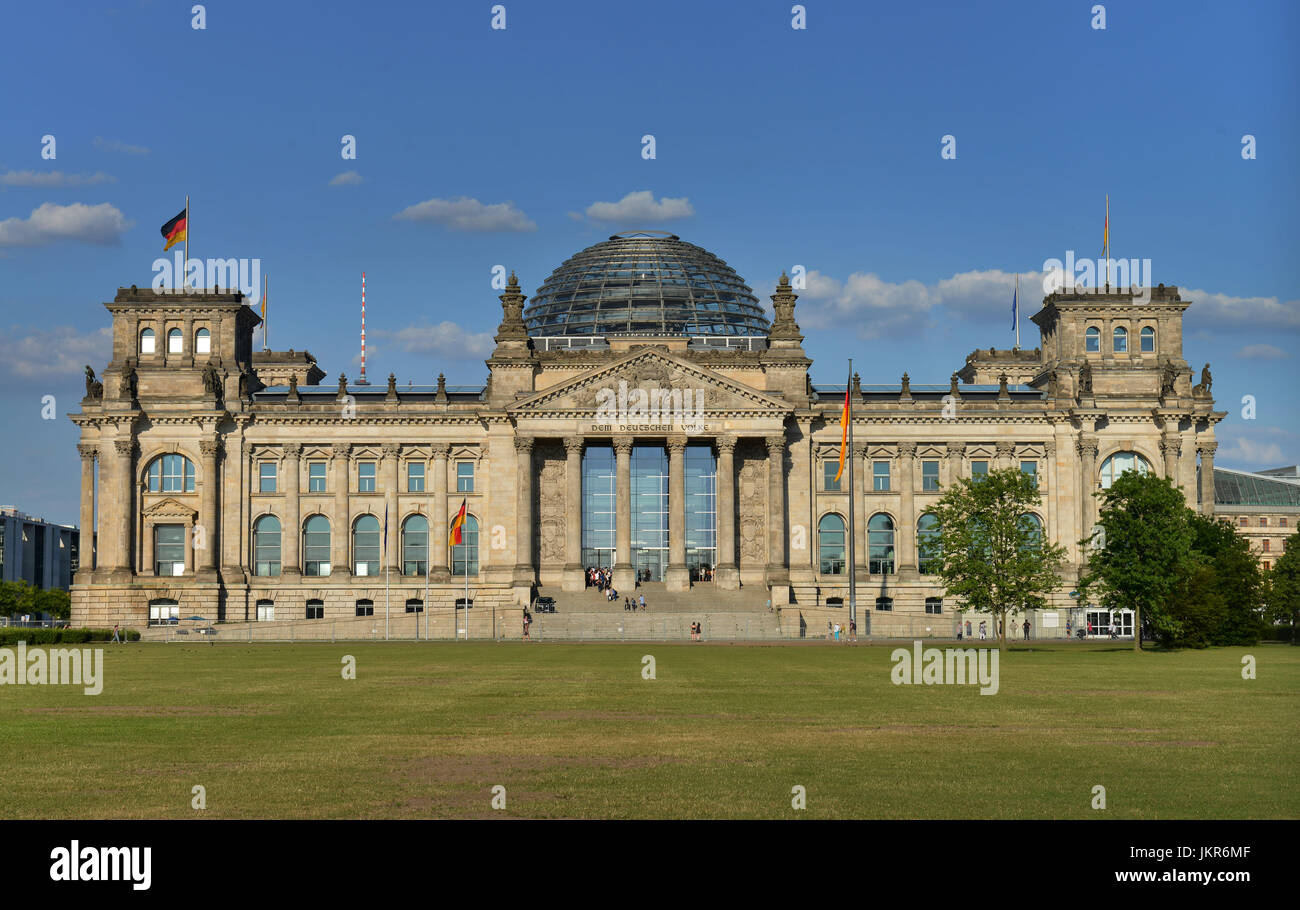 Il Reichstag, zoo, medio, Berlino, Germania, il Tiergarten, Mitte, Deutschland Foto Stock