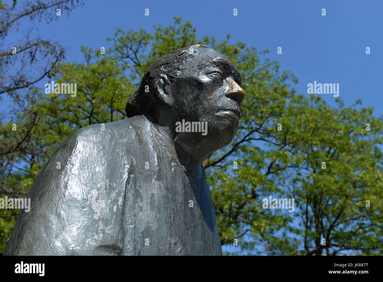 Kaethe Kollwitz monumento, luogo Kollwitz, Prenzlauer montagna, Pankow, Berlino, Germania, Kaethe-Kollwitz-Denkmal, Kollwitzplatz, Prenzlauer Berg, Deuts Foto Stock